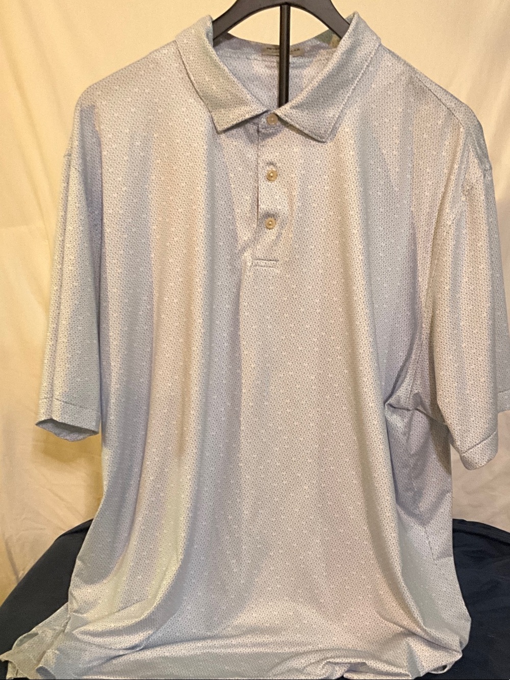 Peter Millar Light Blue Polo with Subtle Texture